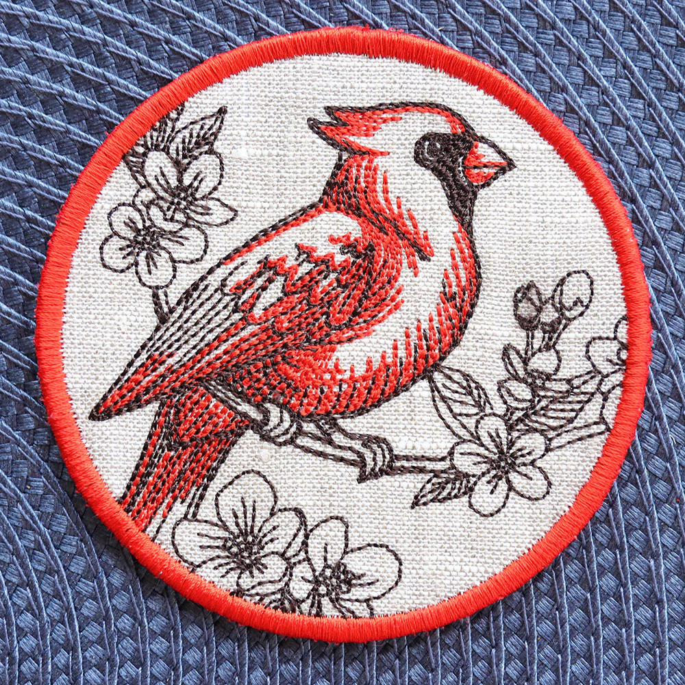 Garden of Inspiration Cardinal Coaster (In-the-Hoop) - Image 3