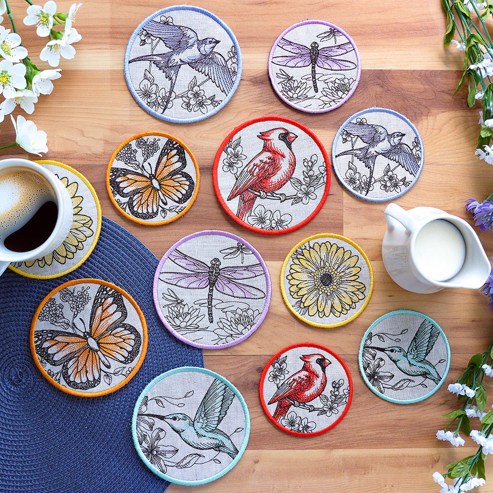 Garden of Inspiration Coasters (In-the-Hoop) Design Pack - Image 2