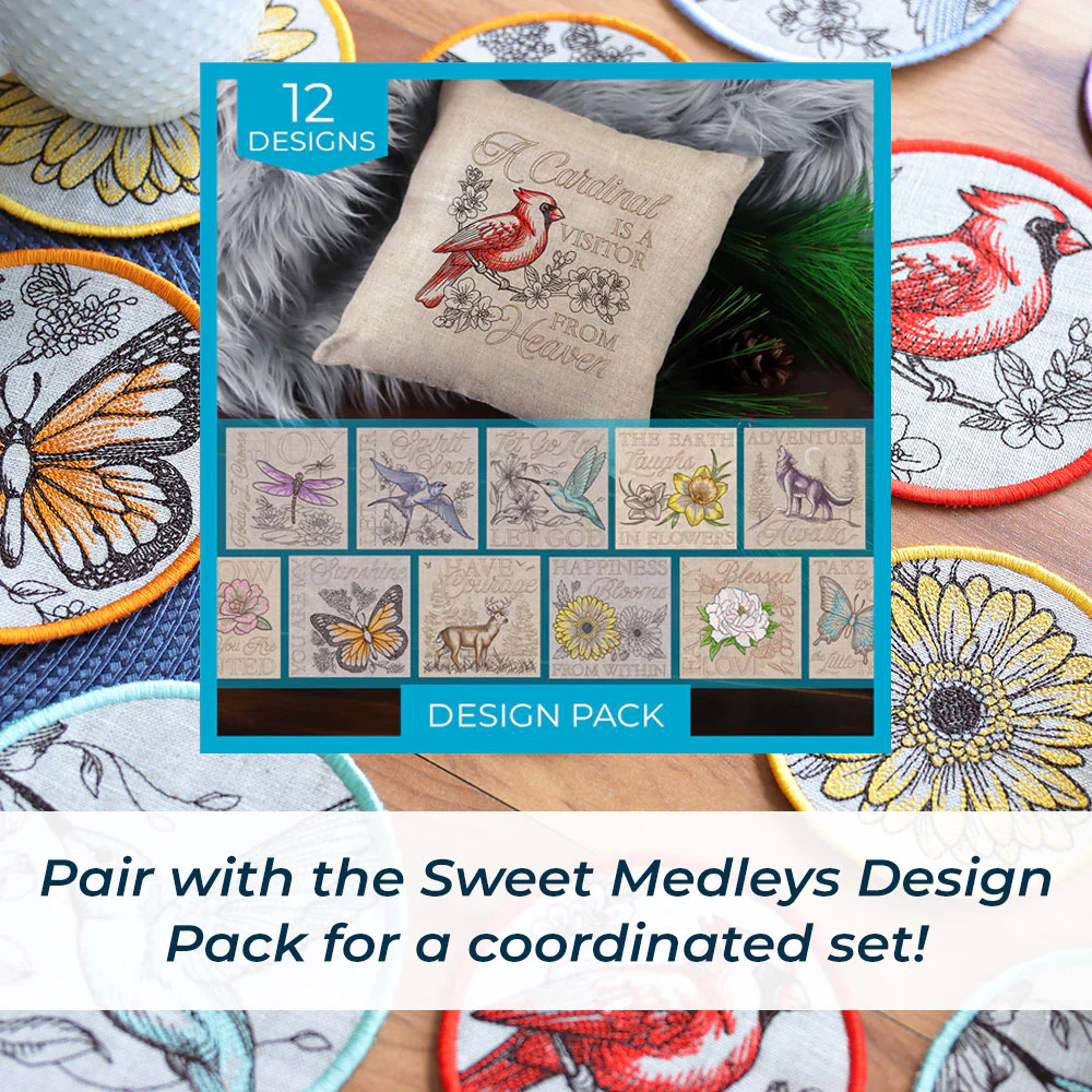 Garden of Inspiration Coasters (In-the-Hoop) Design Pack - Image 3