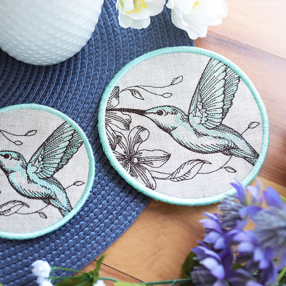 Garden of Inspiration Hummingbird Coaster (In-the-Hoop) - Image 4