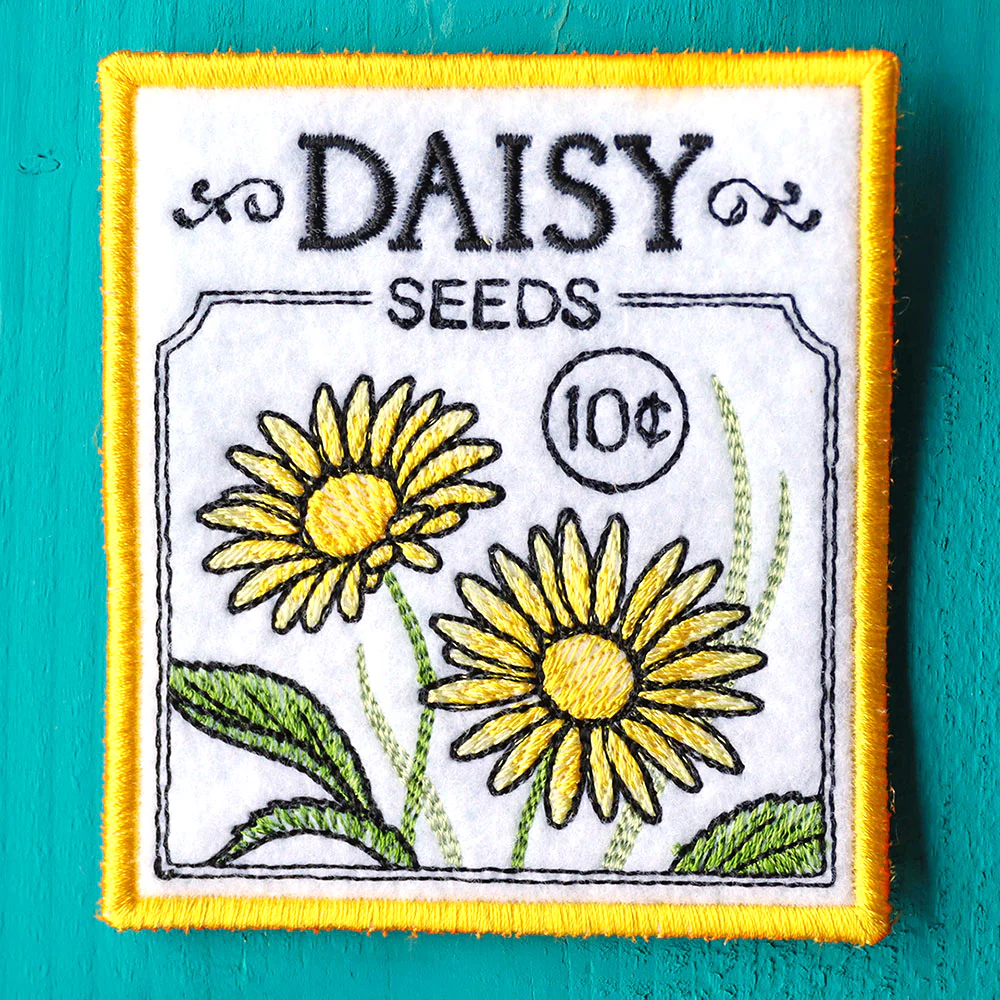 Garden Seed Packet Coaster - Daisy (In-the-Hoop) - Image 4