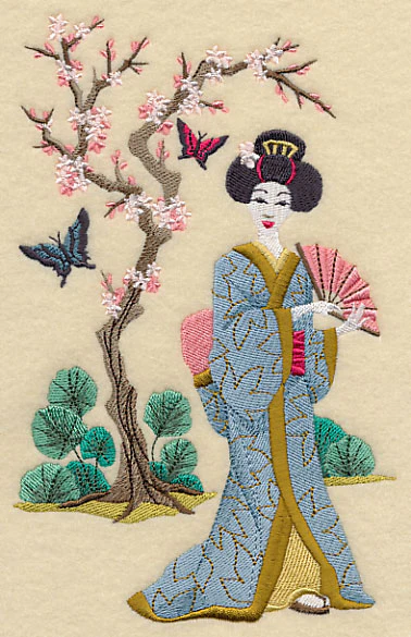 Geisha and Butterflies - Geisha - Image 4