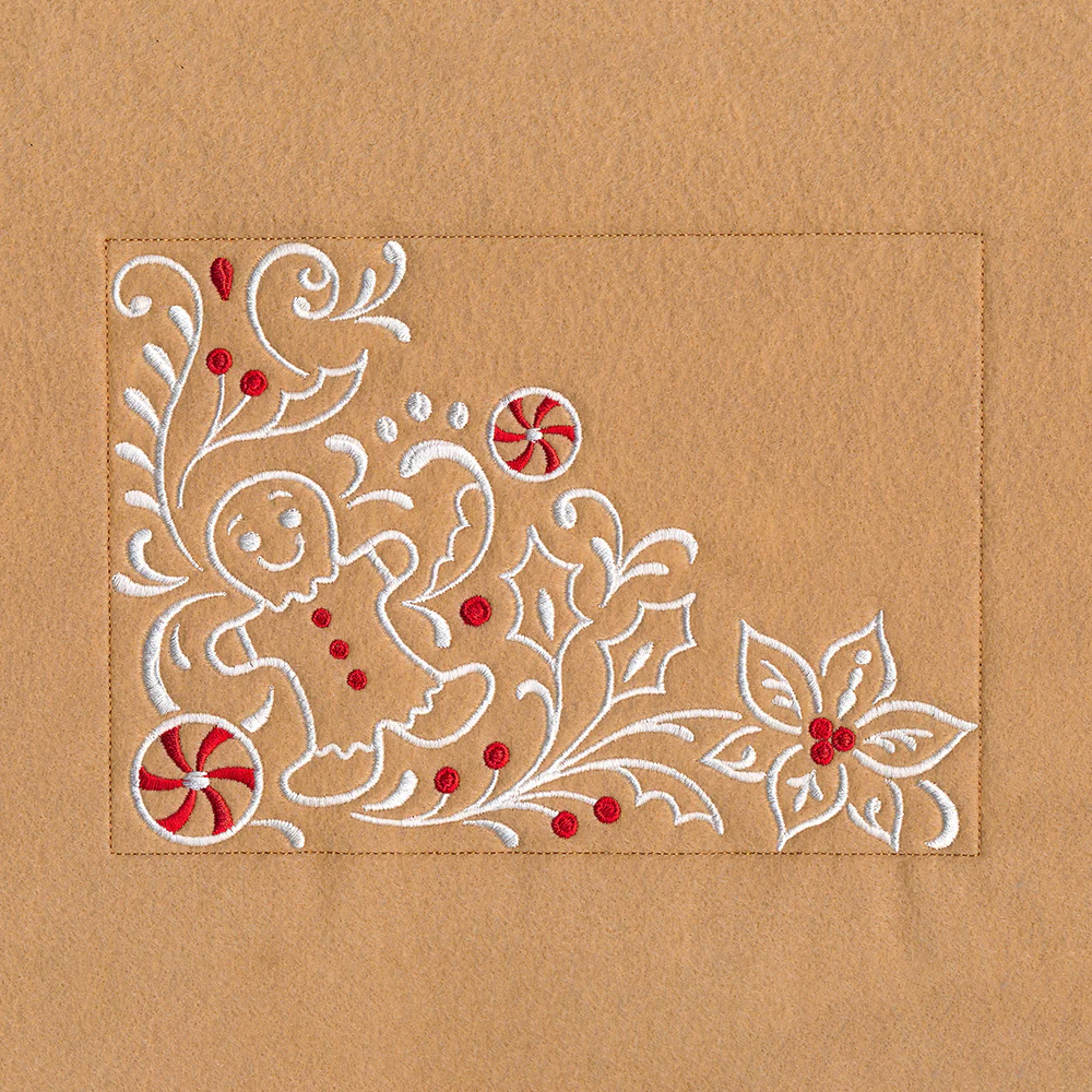 Gingerbread Christmas Placemat Corner - Bottom Left - Image 3