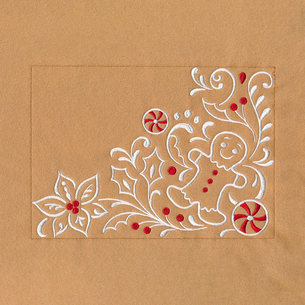 Gingerbread Christmas Placemat Corner - Bottom Right - Image 5