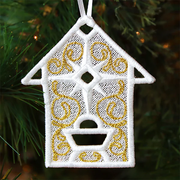 Glimmering Manger Ornament (Lace) - Image 3