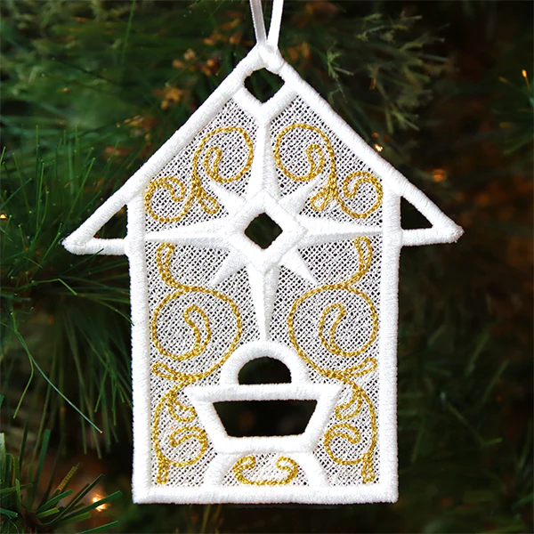 Glimmering Manger Ornament (Lace) - Image 5