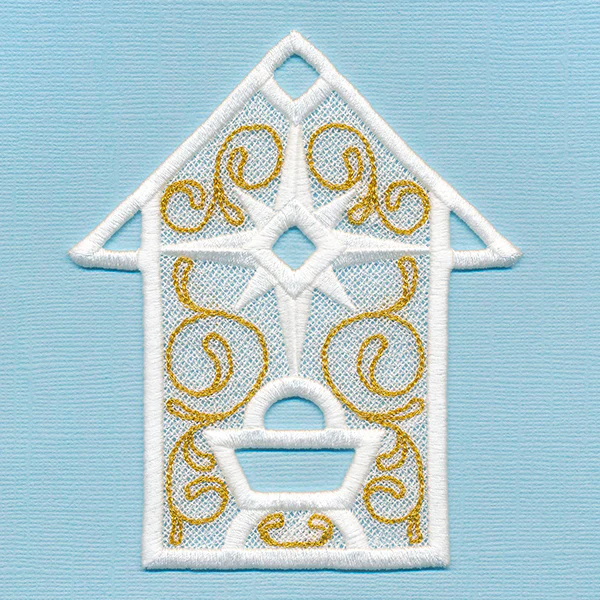 Glimmering Manger Ornament (Lace) - Image 6