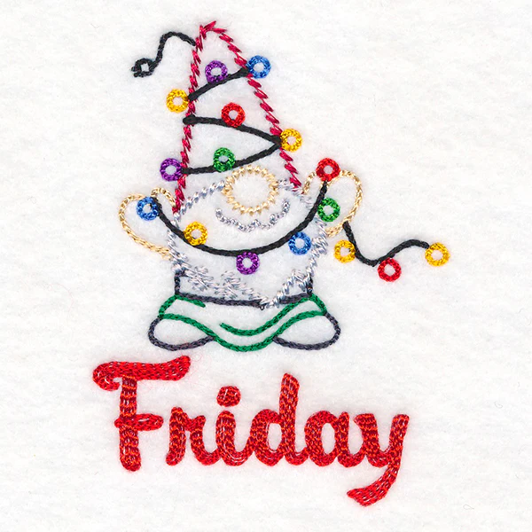 Gnome with Christmas Lights on Friday (Vintage) - Image 2