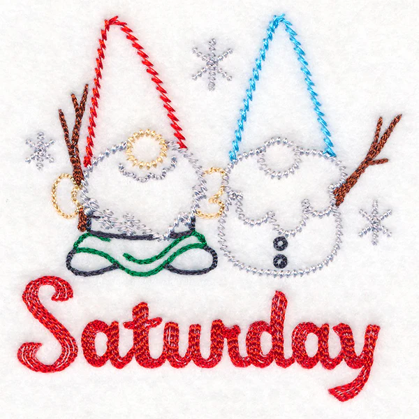 Gnome with Snowman on Saturday (Vintage) - Image 2