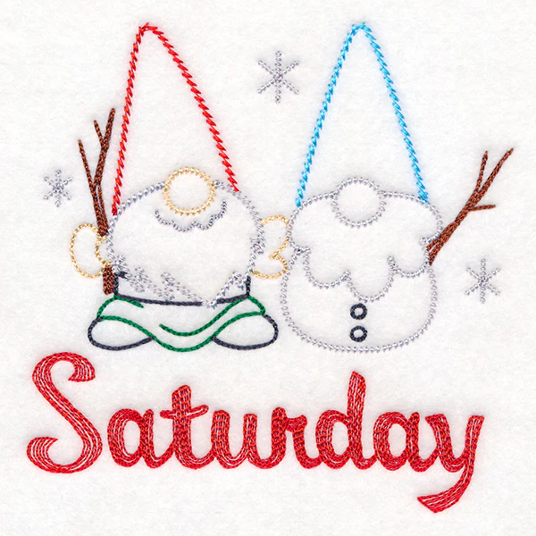 Gnome with Snowman on Saturday (Vintage) - Image 3