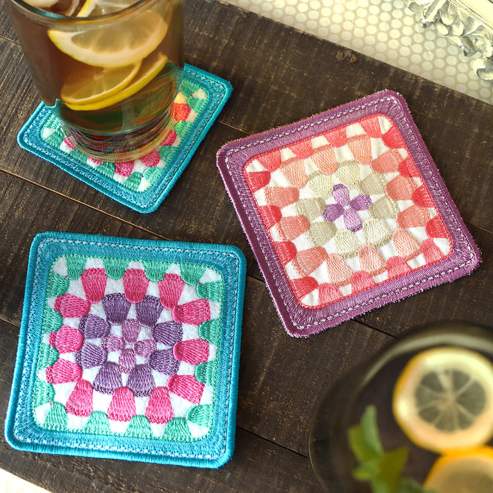 Granny Square Coaster (In-the-Hoop) - Image 7