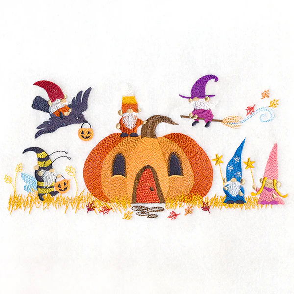 Halloween Gnome Border