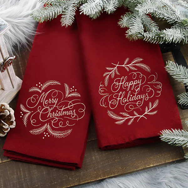 Happy Holidays Calligraphy (Whitework) - Image 6