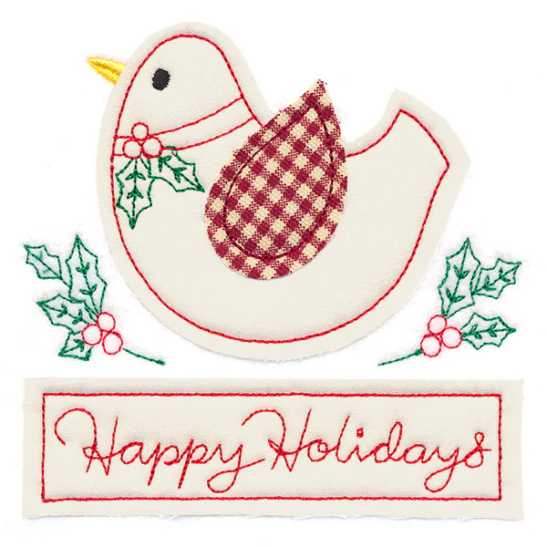 Happy Holidays Country Bird (Crafty Cut Applique) - Image 2