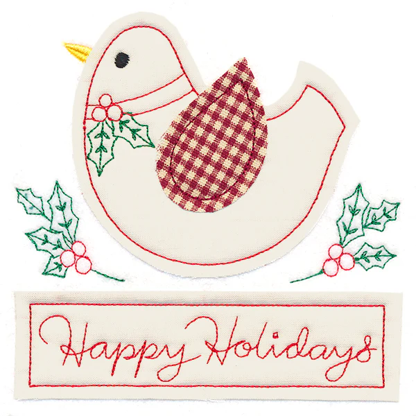 Happy Holidays Country Bird (Crafty Cut Applique) - Image 4