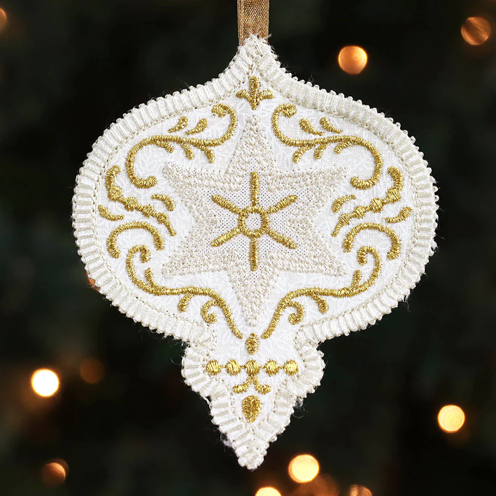 Heirloom Applique Christmas Ornament (In-the-hoop) - Image 5