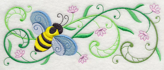 Honeybee Blossoms Border - Image 3