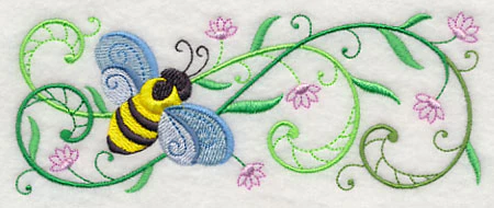 Honeybee Blossoms Border - Image 4