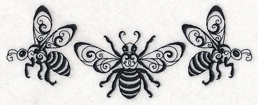 Honeybee Trio (Blackwork) - Image 4