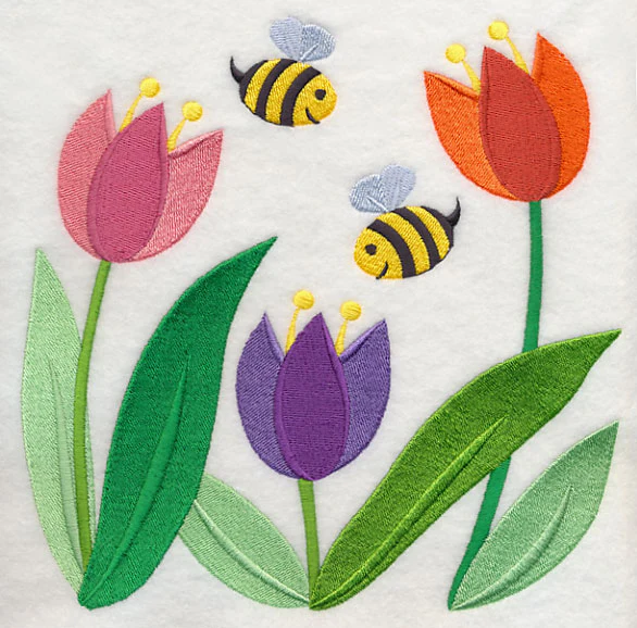 Honeybees in Tulips - Image 6