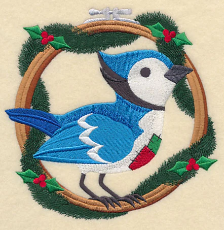 Hoop It Up Christmas Bluejay - Image 3