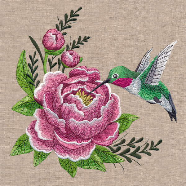 Hummingbird and Peony - Image 5