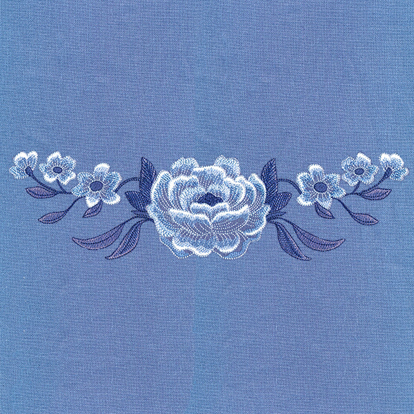 Into The Wild Blue Floral Border - Image 5