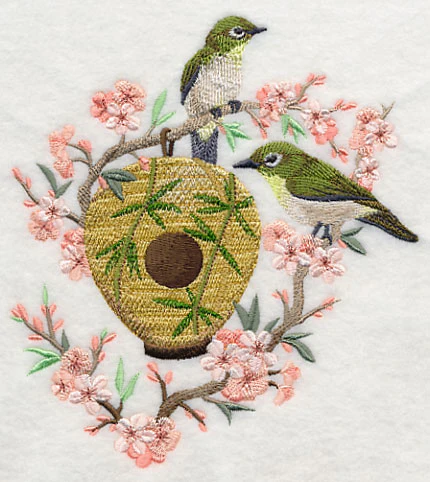 Japanese White-eye and Birdhouse - Image 4
