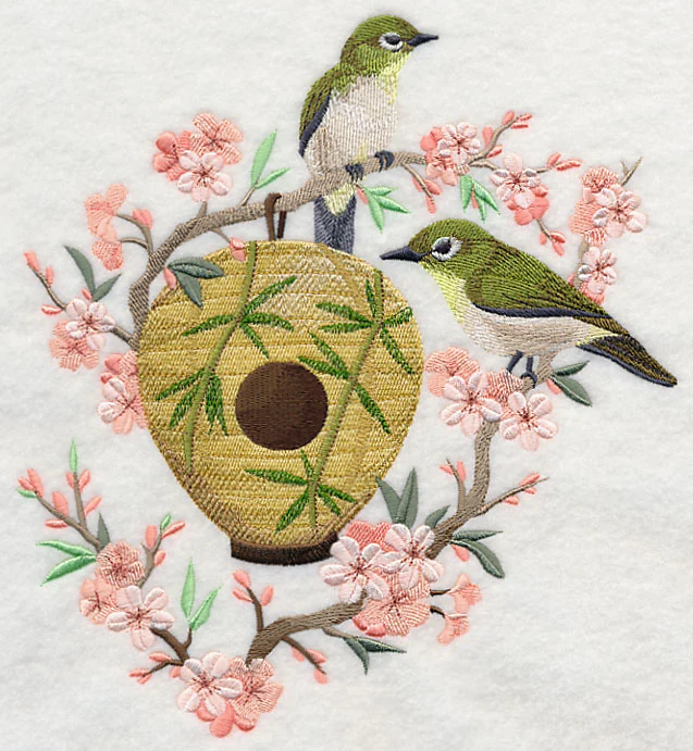 Japanese White-eye and Birdhouse - Image 6