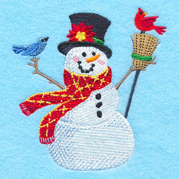 Jolly Country Snowman with Broom - Image 3