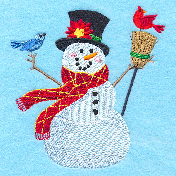 Jolly Country Snowman with Broom - Image 4