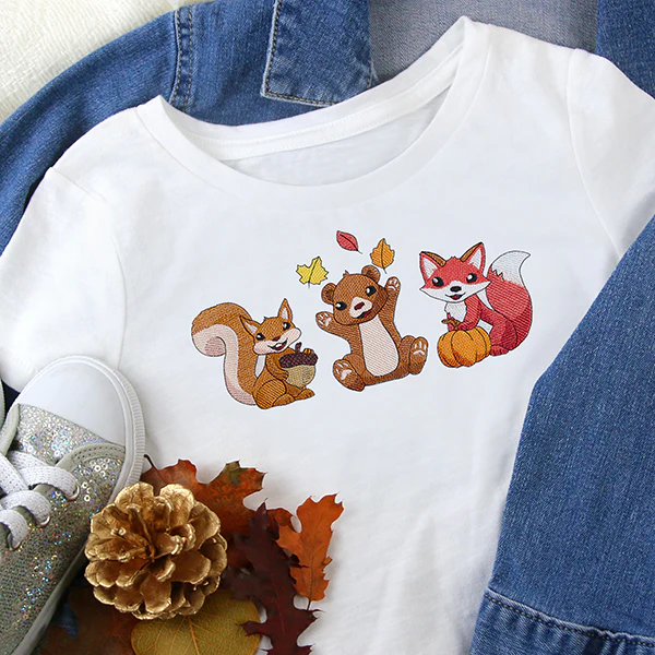 Joyful Autumn Animals Trio - Image 2