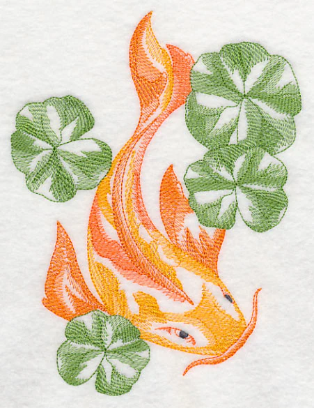 Koi with Lily Pads (Toile) - Image 2