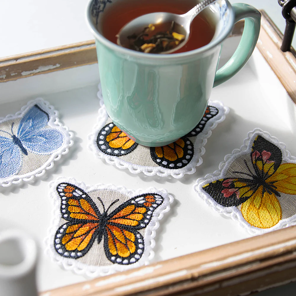 Lace Edge Butterfly Coasters Design Pack - Image 2