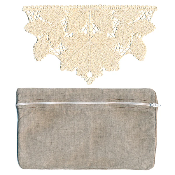 Lacy Leaves Lined Zipper Pouch (In-the-Hoop) - Image 2