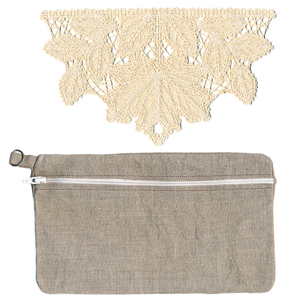 Lacy Leaves Lined Zipper Pouch (In-the-Hoop) - Image 5