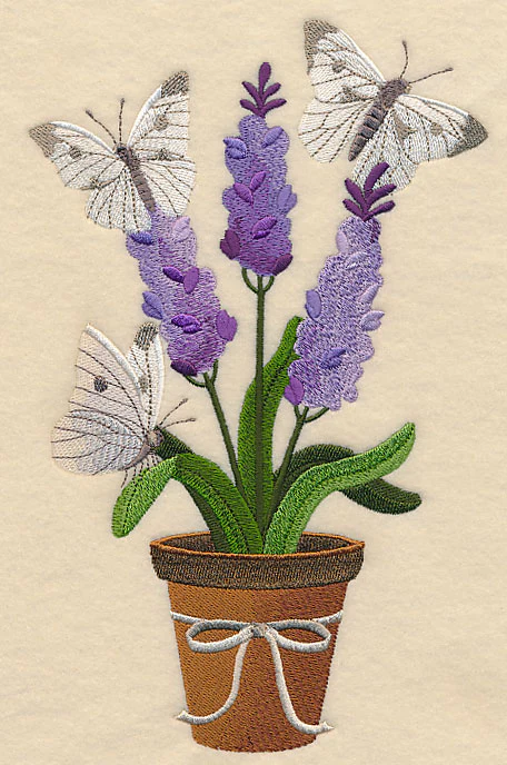 Lavender and Butterfly in Pot - Image 2
