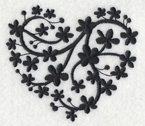 Leafy Heart 1 (Blackwork) - Image 3