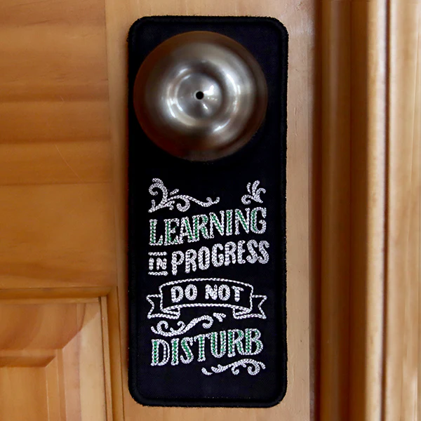 Learning in Progress Door Hanger (In-the-Hoop) - Image 3