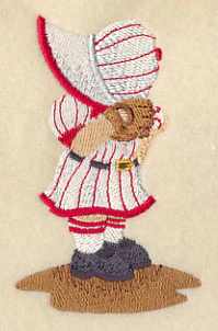 Let's Play Ball Sunbonnet Sue - Image 3