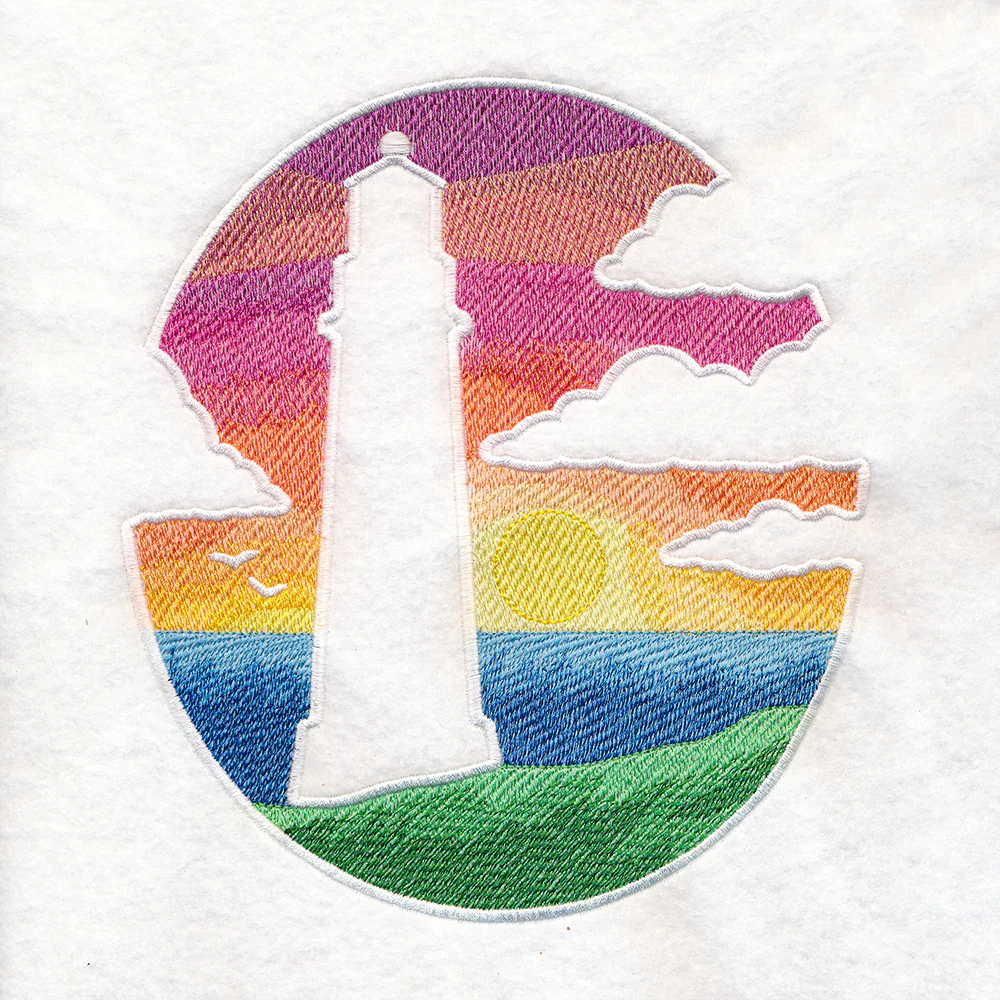 Lighthouse and Sunset (Embossed) - Image 2