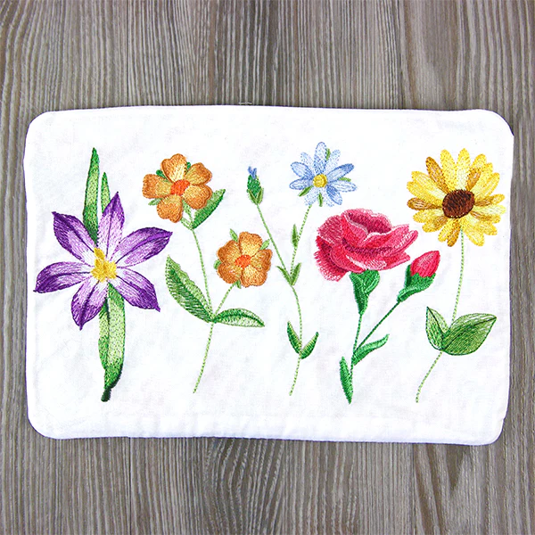 Long-Stemmed Wildflowers Lined Zipper Pouch (In-the-Hoop) - Image 9