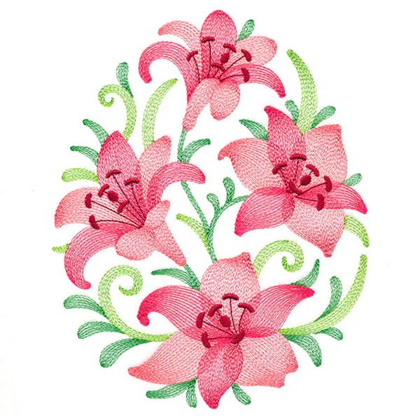 Lovely Lilies Easter Egg
