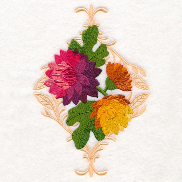 Lush Damask Chrysanthemums - Image 3