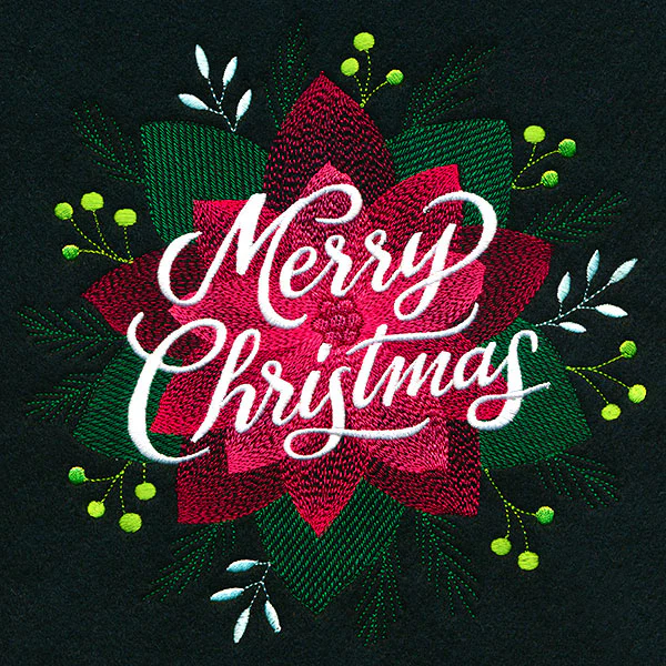Lush Floral Merry Christmas