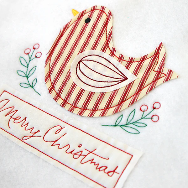 Merry Christmas Country Bird (Crafty Cut Applique) - Image 8