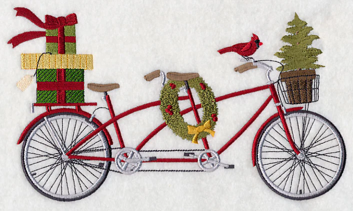 Merry Christmas Tandem Bicycle - Image 4