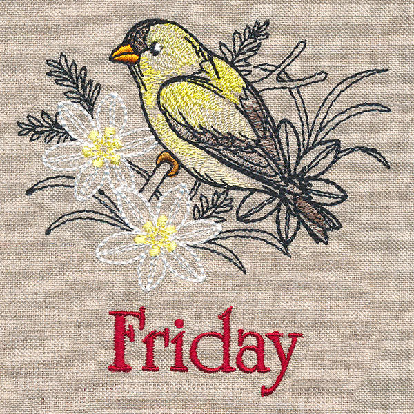 Merry Friday - Goldfinch with Stars of Bethlehem - Image 2