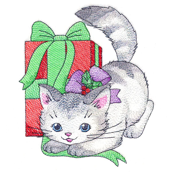 Merry Kitty with Gift - Image 2