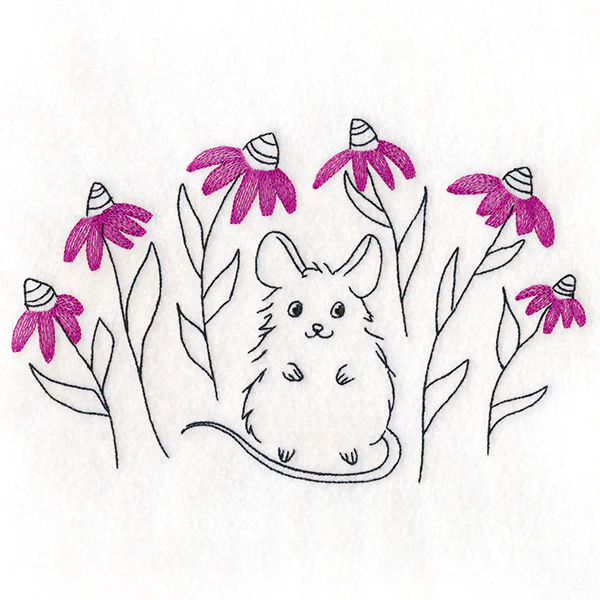 Mischievous Mouse and Wildflowers - Image 5